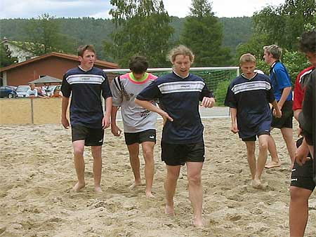 Harmonie Mannschaft beim Beach Soccer 2005